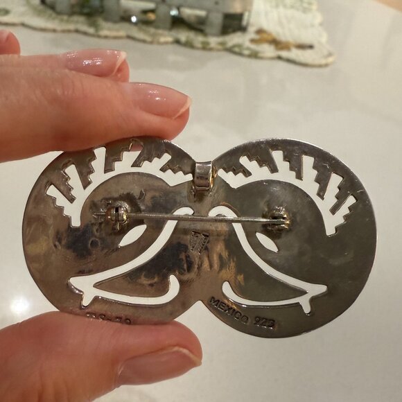 TAXCO 925 STERLING SILVER Pendant BROOCH - Picture 3 of 12